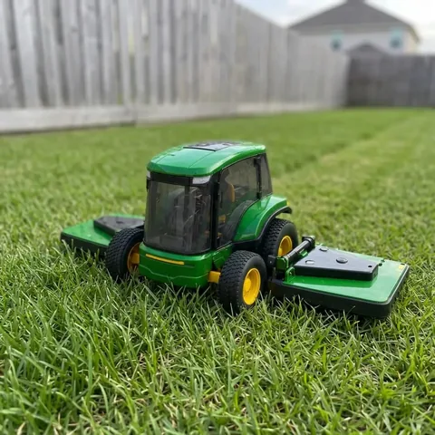 TwinDeck with its mower decks unfolded on lawn
